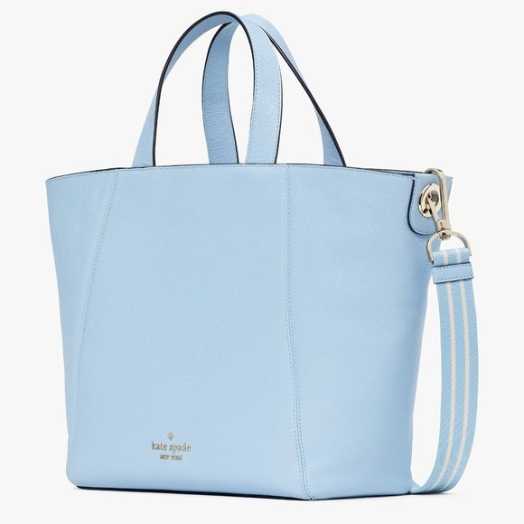 New Kate Spade Rosie Satchel Pebbled Leather Celeste Blue - Picture 2 of 5